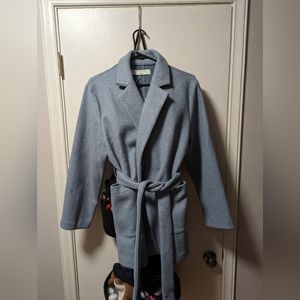 Blue belted wrap coat - Nordstrom Rack